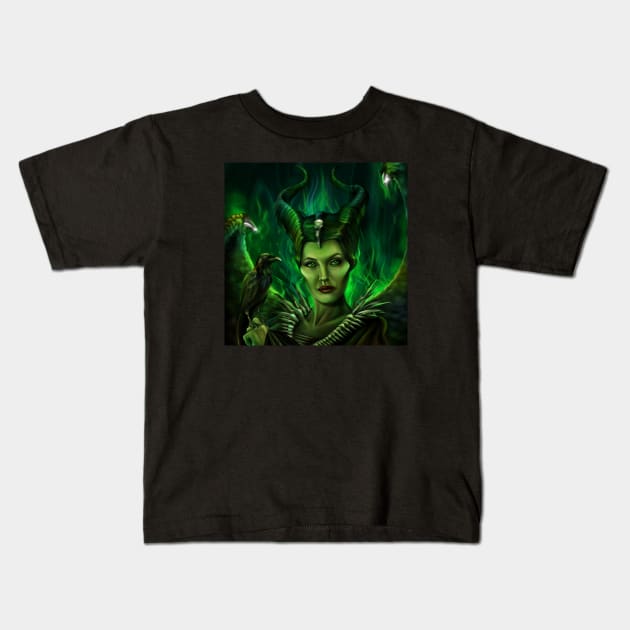 Maleficent Kids T-Shirt by mayyaflowers